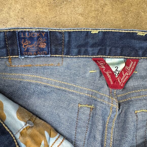 Y2K Lucky Brand Sweet N Low Women’s Jeans Size 2/26 Blue Bootcut Mid Rise‎ Denim - Picture 8 of 14